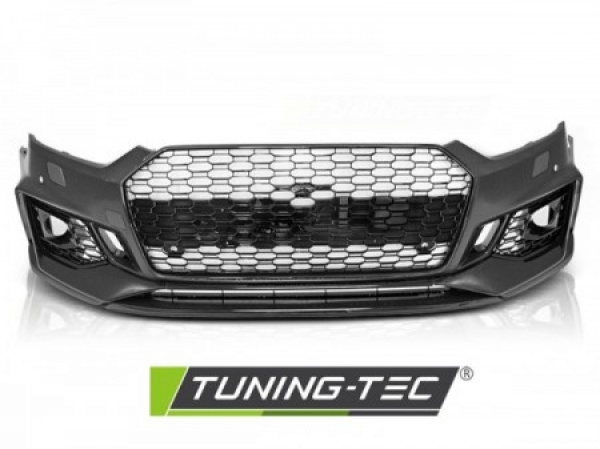 Upgrade Design Frontstoßstange für Audi A5 18+ inkl. Zubehör mit PDC Hochglanz schwarz