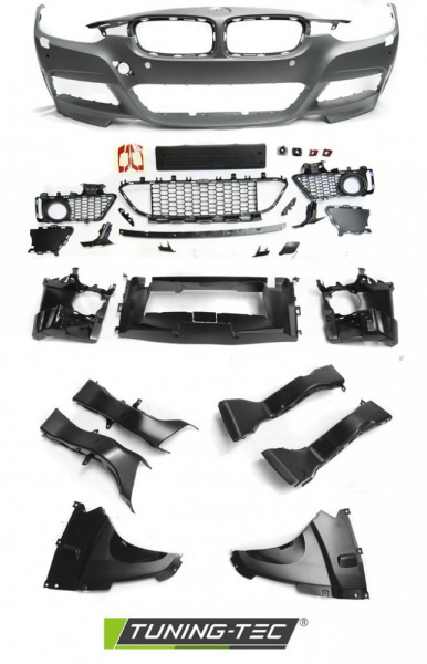Upgrade Design Frontstoßstange für BMW 3er F30/F31 11-18 inkl. Zubehör schwarz