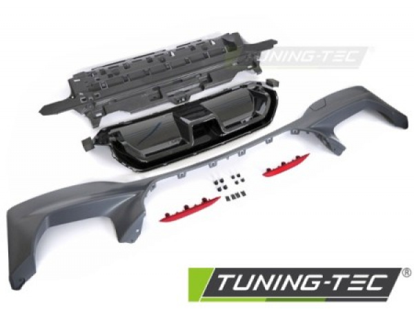 Sport Design Heck Diffusor + Mitteilteil (Hochglanzschwarz) für BMW 5er G30/G31 Limo./Touring 17-20