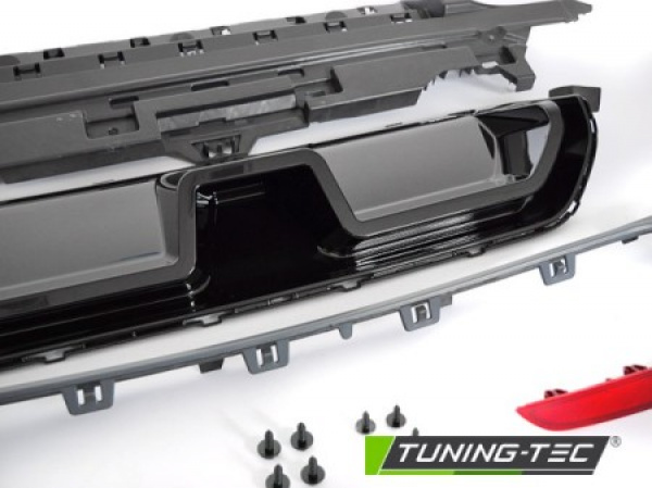 Sport Design Heck Diffusor + Mitteilteil (Hochglanzschwarz) für BMW 5er G30/G31 Limo./Touring 17-20