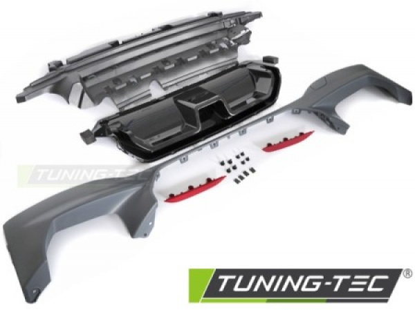 Sport Design Heck Diffusor + Mitteilteil (Hochglanzschwarz) für BMW 5er LCI G30/G31 Limo./Touring 20-23