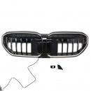 LumiFire Upgrade LED-Kühlergrill mit einer Lamelle in Schwarz glänzend passend für BMW 5er G60 2024+
