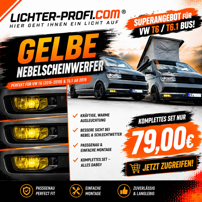Angebot gelbe Nebelscheinwerfer VW T6 - T6.1
